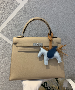 에르메스 켈리백25 엘리펀트그레이 은장 앱송